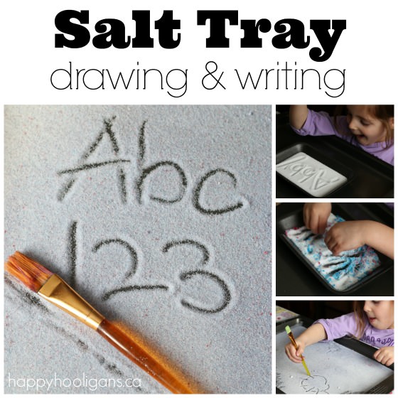 Salt Tray Drawing and Writing Activity Happy Hooligans